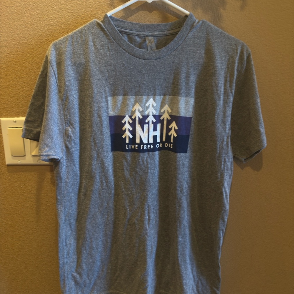 Gray New Hampshire Graphic T-Shirt with Tree Design